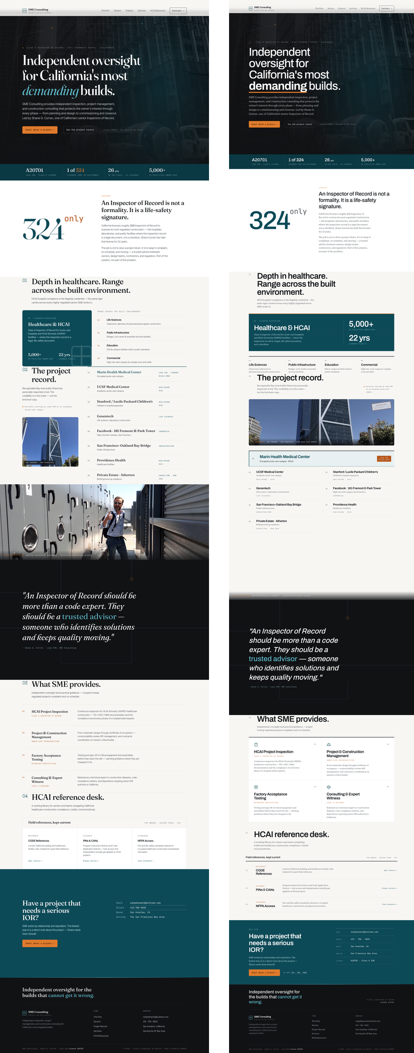 Full page before and after